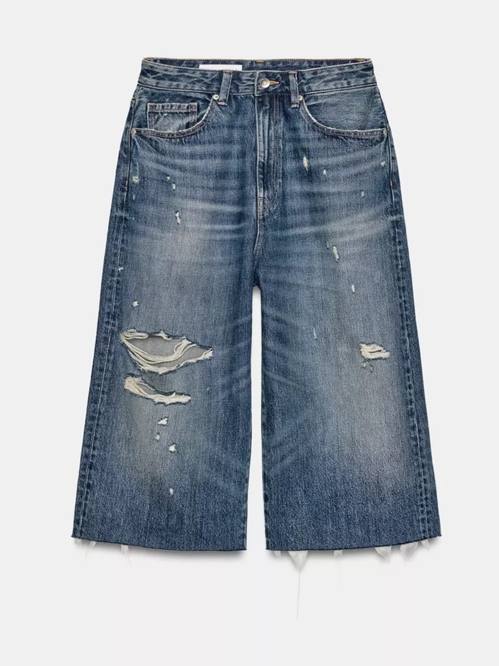 Zara MID-RISE RIPPED DENIM
JORTS TRE - Picture 6 of 8